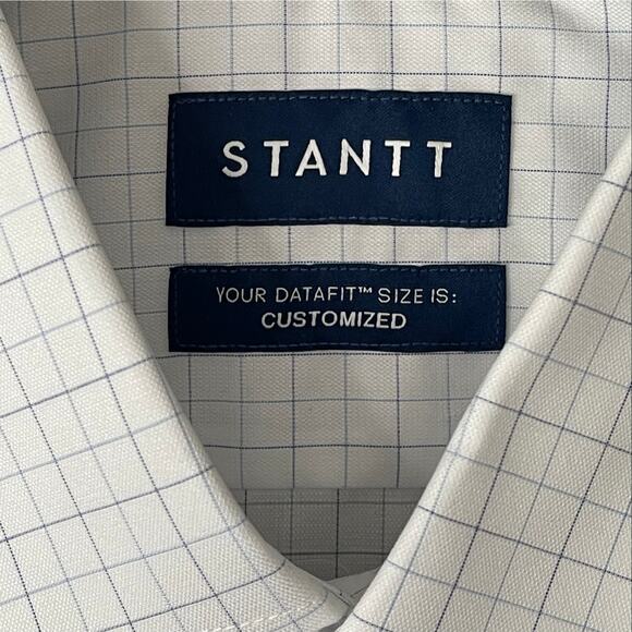 Stantt Knit Custom Button Front Business Quality Men Checkered Long Sleeve Shirt - Picture 5 of 7